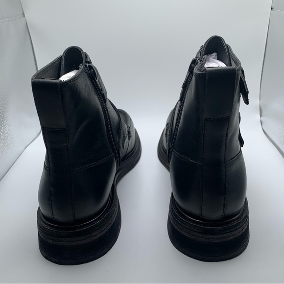 NIB Free People Isla Moto Boot Women's size 9 ankle combat buckle platform black - Picture 7 of 12